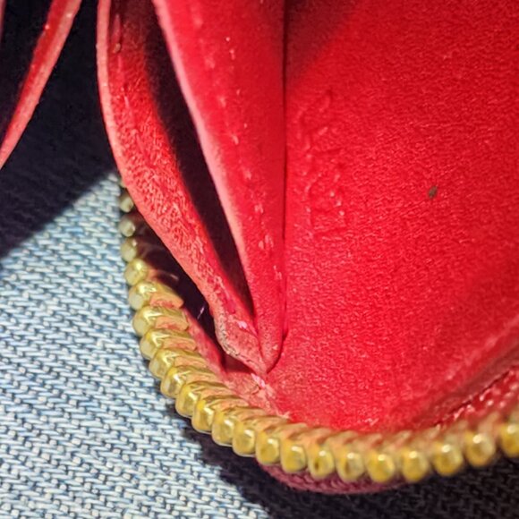 Louis Vuitton Monogram Vernis Zippy Red wallet; - Picture 6 of 16
